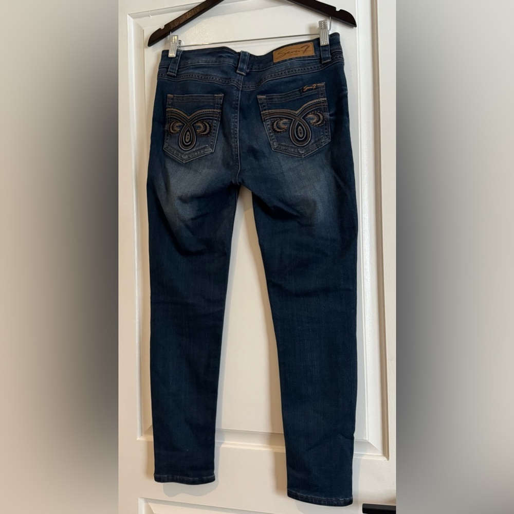 Seven7 Women's Dark Blue Skinny Jeans